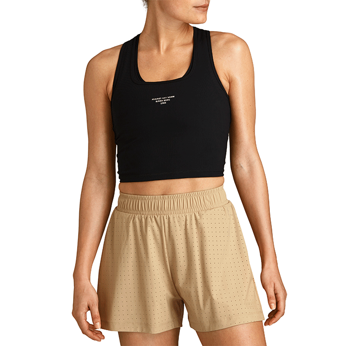 Bild av Night W Rib Crop Tank, Black Beauty