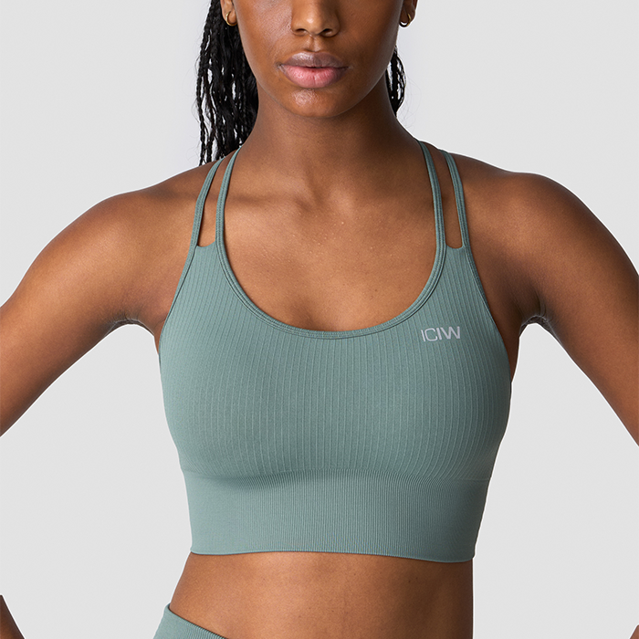 Ribbed Define Seamless Sports Bra,Racing Green