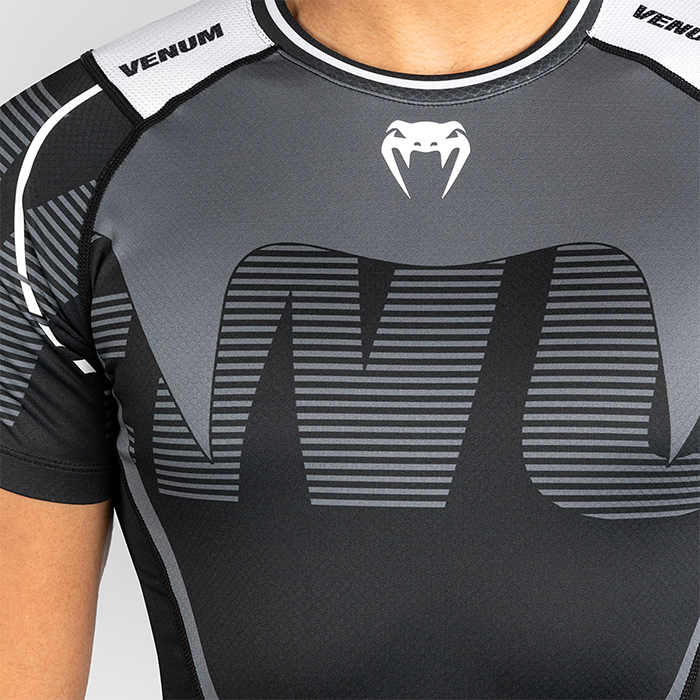 Venum Adrenaline Rashguard Kort&auml;rmad Svart Gr&aring;