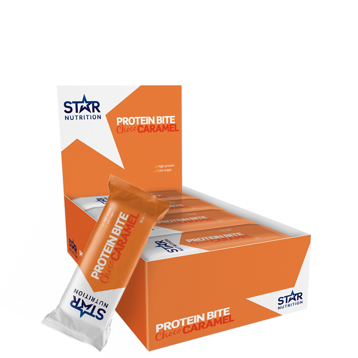 Bild av 12 x Star Nutrition Protein bites, 35 g, Choco Caramel - Kort Datum