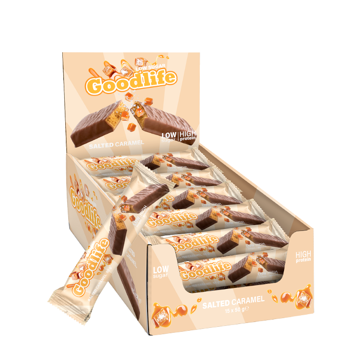 15 x Goodlife Low Sugar 50 g Salted Caramel