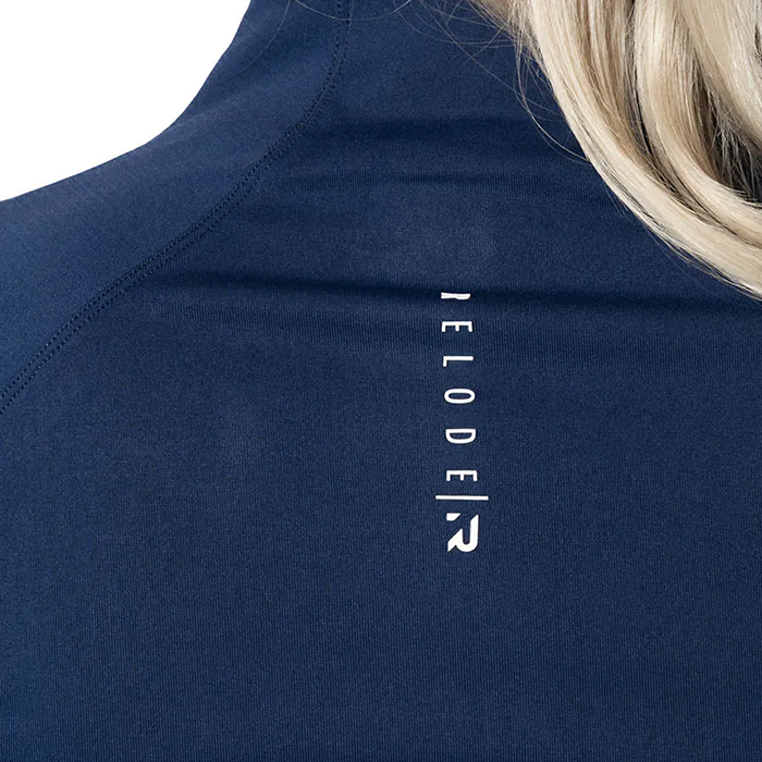 Aura Seamless Zip L&aring;ng&auml;rmad M&ouml;rkbl&aring;