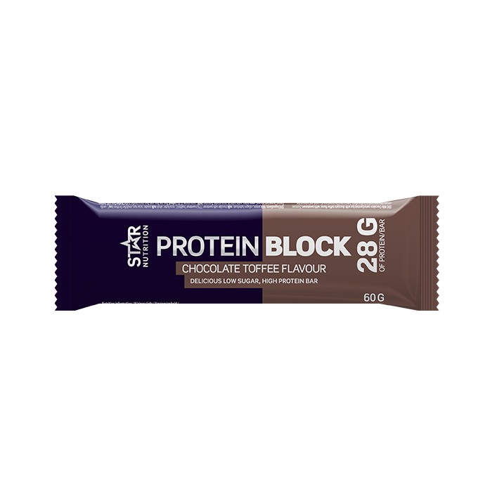 Protein Block, 60 g, Chocolate Toffee Kort datum Chocolate Toffee