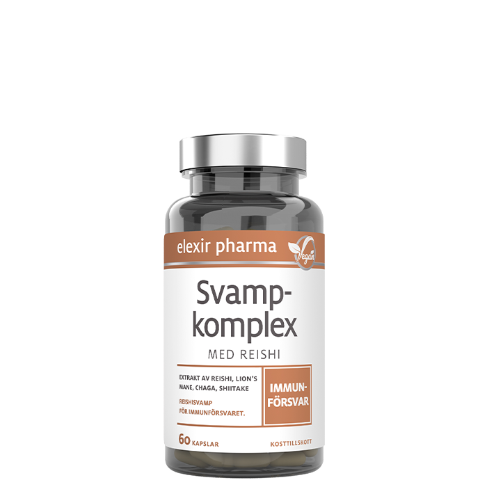 Elexir Pharma Svampkomplex med Reishi 60 Kapslar