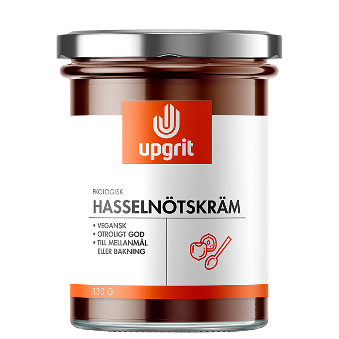 Upgrit Hasselnötskräm EKO 330 g