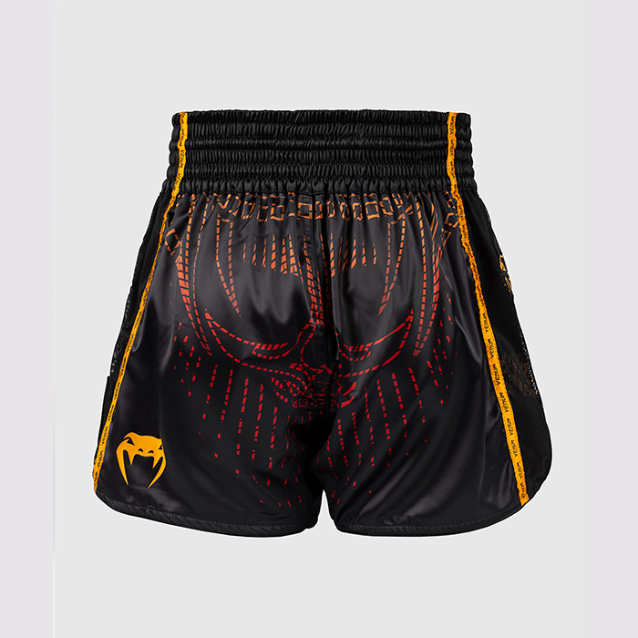 Venum Quetzal Fury Muay Thai Shorts Svart R&ouml;d Orange