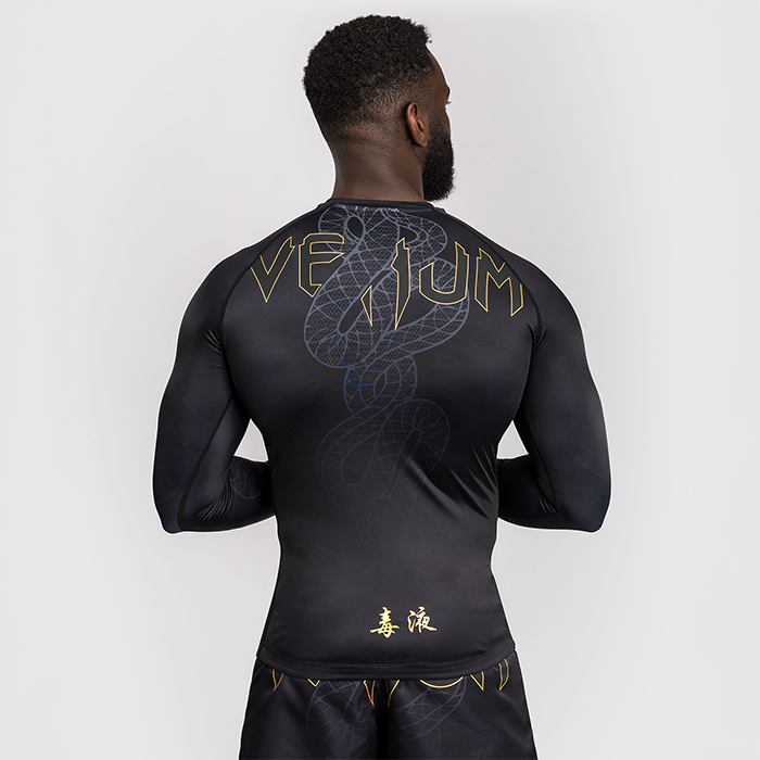 Serpenti Rashguard L&aring;ng &Auml;rm Svart Silver Guld