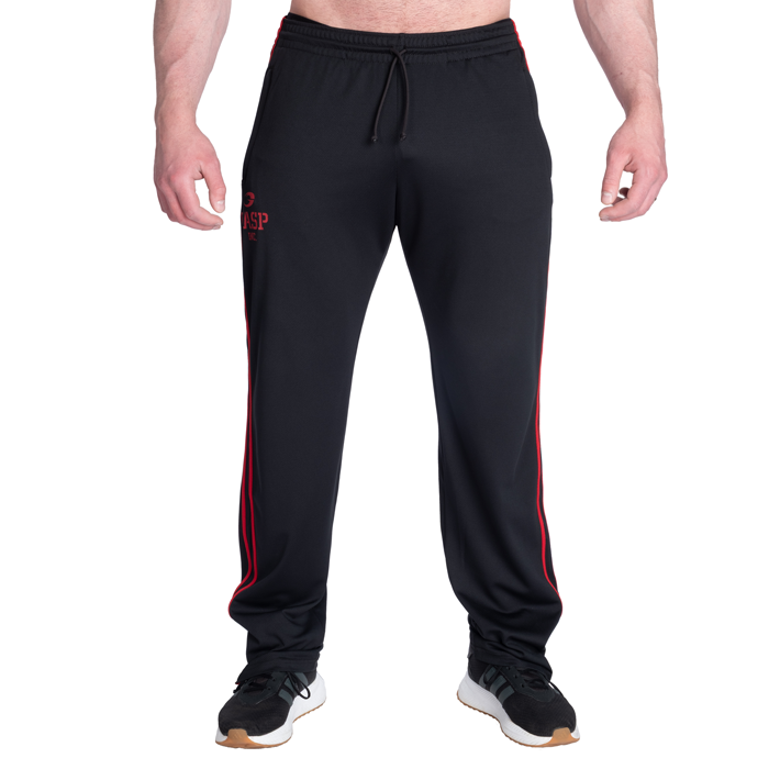 2 Stripe Tr&auml;ningsbyxor Svart R&ouml;d