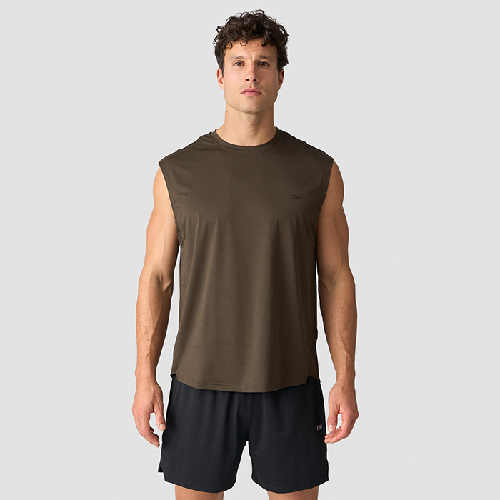 Stride Sleeveless T-shirt,Smokey Brown