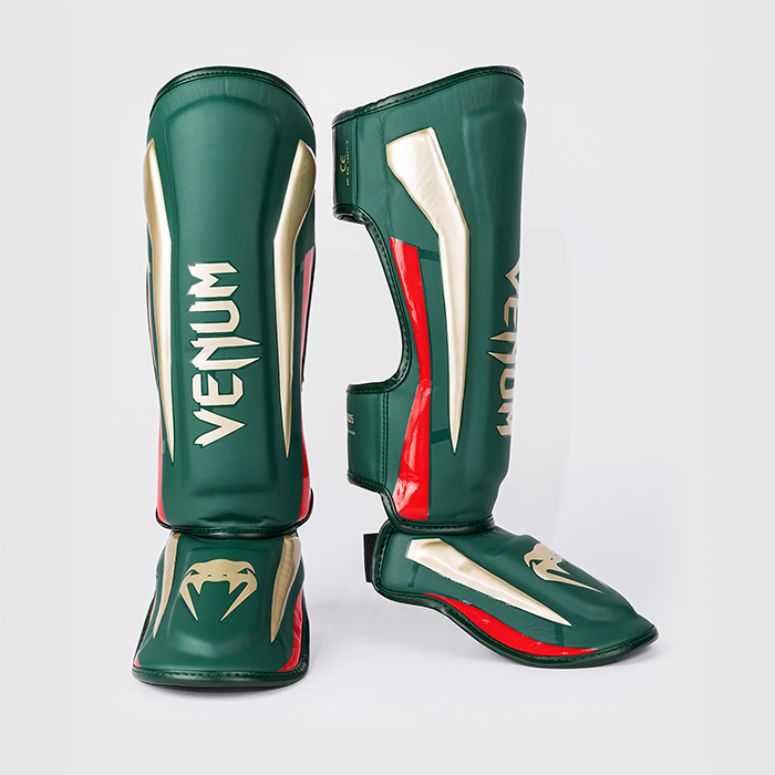 Venum Elite Shin Guards Green