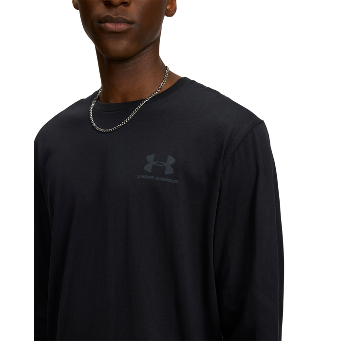 UA Sportstyle Left Chest LS Black