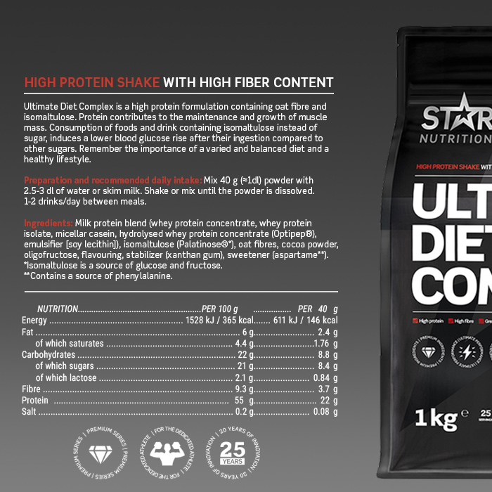Ultimate Diet Complex M&aring;ltidsers&auml;ttning 1 kg choklad