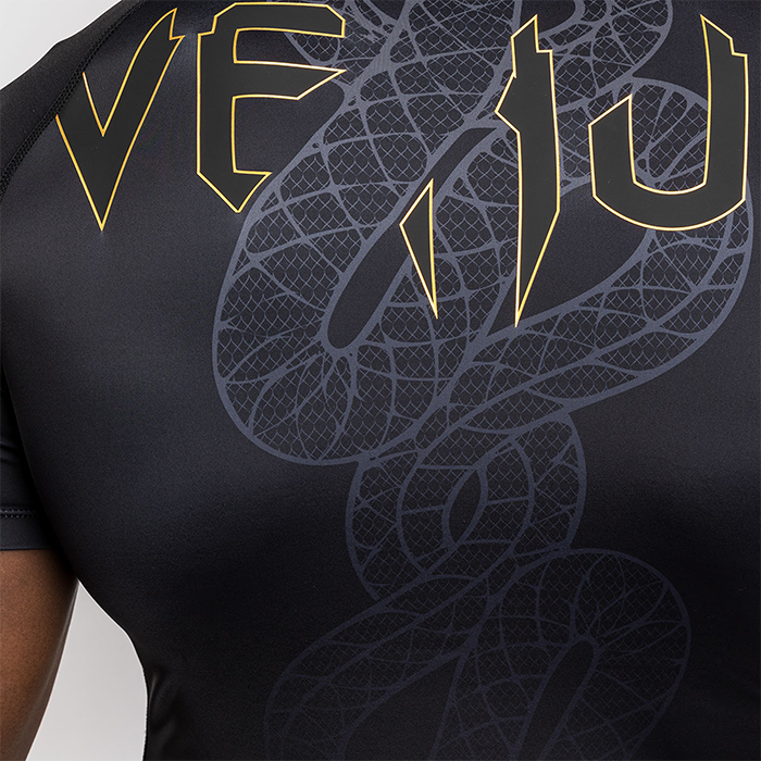 Serpenti Rashguard Kort &Auml;rm Svart Silver Guld