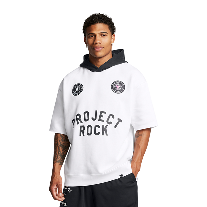 Icon Fleece Kortärmad Hoodie Vit 5391