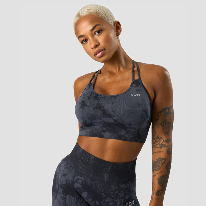 Läs mer om Define Seamless Tie Dye Sports Bra, Dark Blue