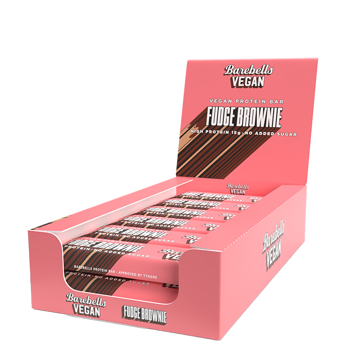 12 x Barebells Vegan Protein Bar,55 g,Fudge Brownie