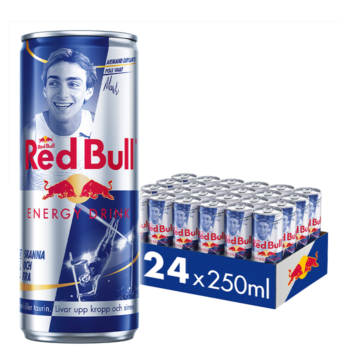 24 x Red Bull Energidryck,250 ml,Original Mondo Duplantis