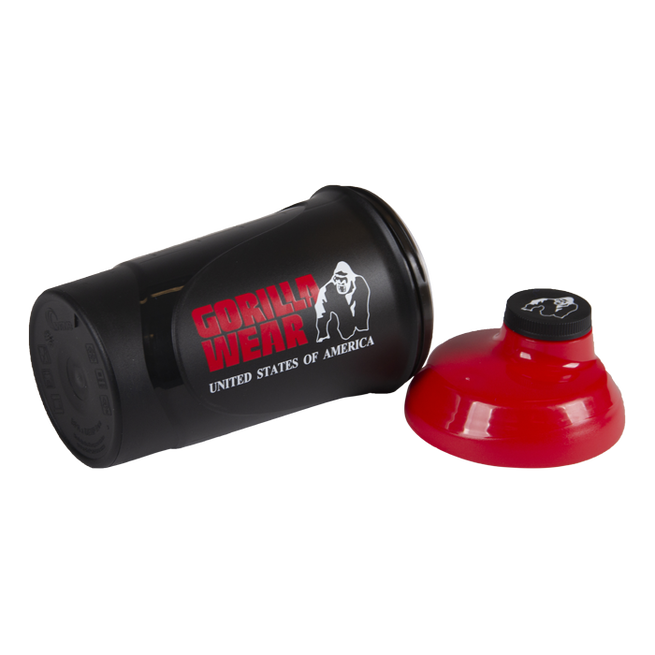Gorilla Wear Wave Shaker Svart/R&ouml;d 600 ml