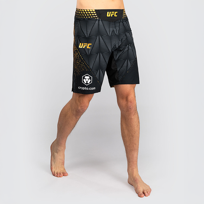 UFC Zenith by Venum Fight Night Fightshorts L&aring;ng modell Svart Guld