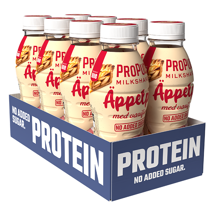 8 x ProPud Protein Milkshake, 330 ml, Äppelpaj