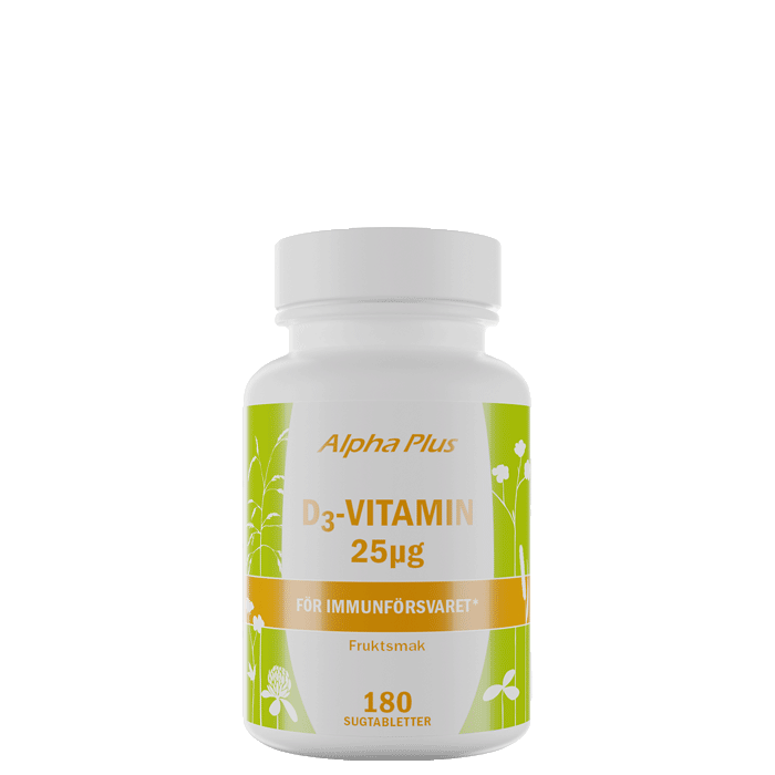 D3-Vitamin 25µg, 180 sugtabletter