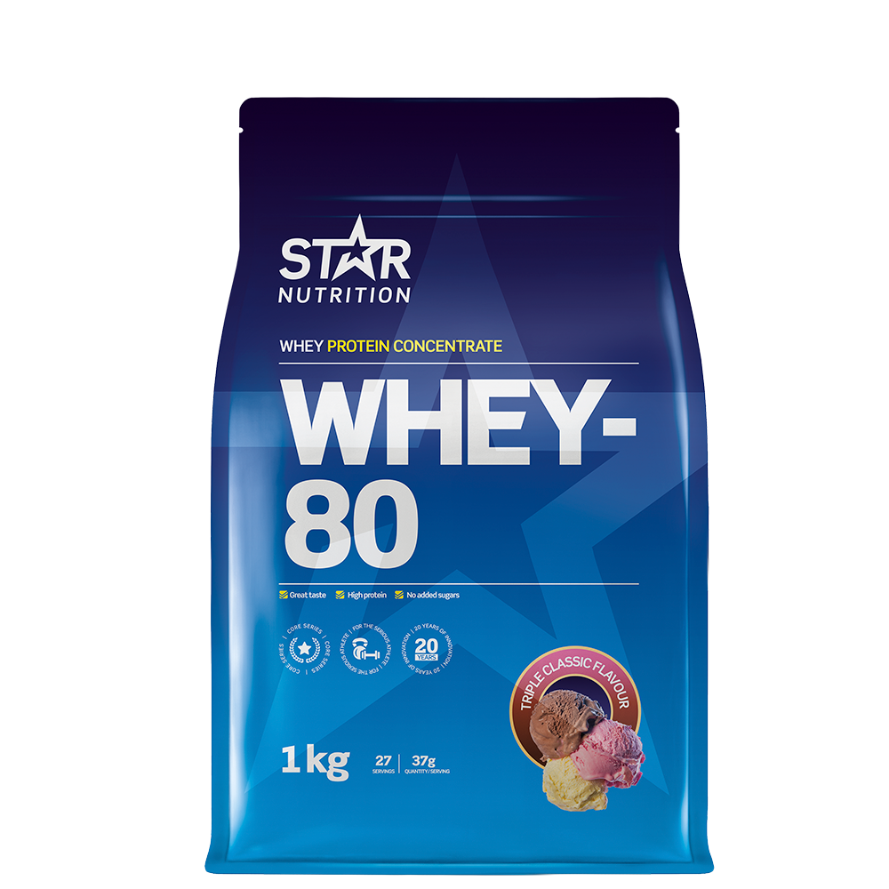 Whey-80 Vassleprotein 1 kg