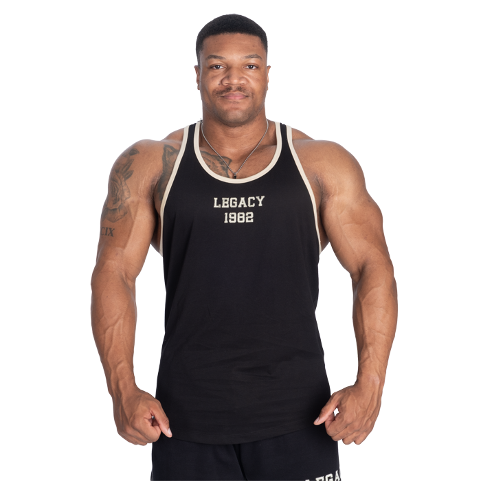 Legacy Essential T‑Back Linne Svart Beige