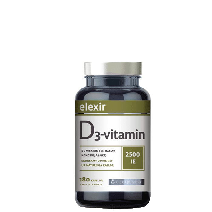 D3-vitamin 2500 IE, 180 kapslar