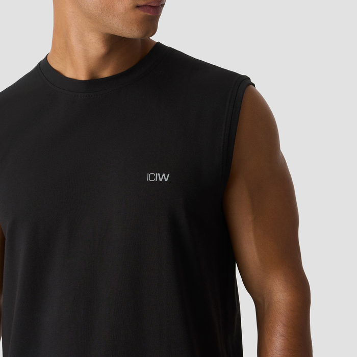 Workout &Auml;rml&ouml;s T-shirt Svart