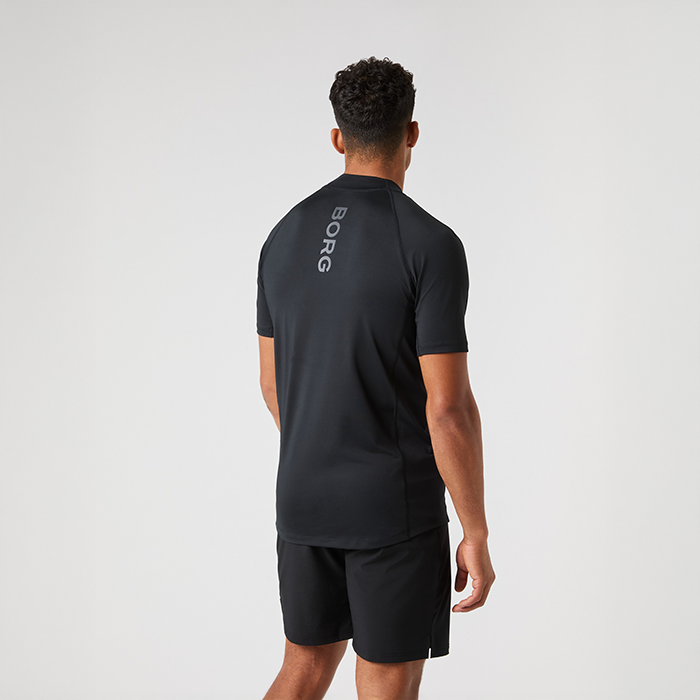 Mock Neck T‑shirt Svart