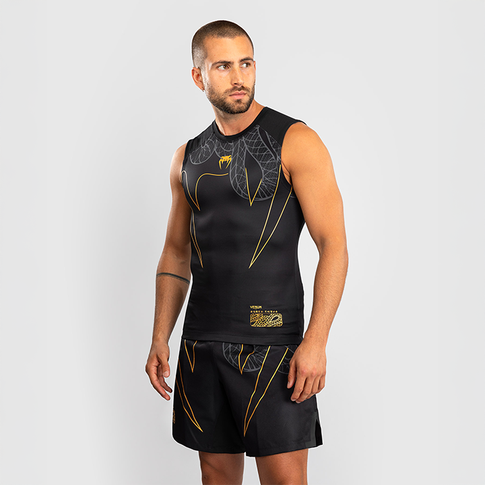 Serpenti Rashguard &Auml;rmell&ouml;s Svart Silver Guld