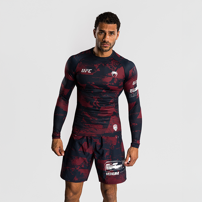 UFC Zenith by Venum Fight Week Rashguard L&aring;ng &auml;rm Bl&aring; R&ouml;d Gr&aring;