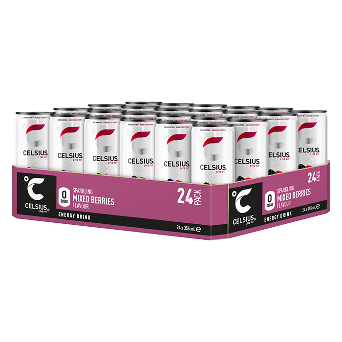 24 x Celsius, 355 ml 2 kr pant Mixed Berries