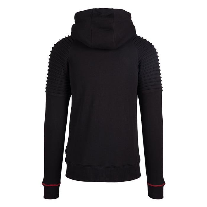 Georgia Zipped Hoodie, Black