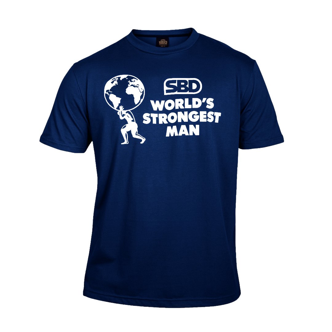 SBD World's Strongest Man T Shirt Dam Blå 6252