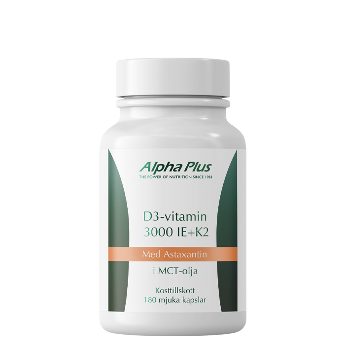 D3-vitamin 3000 IE K2 180 kapslar