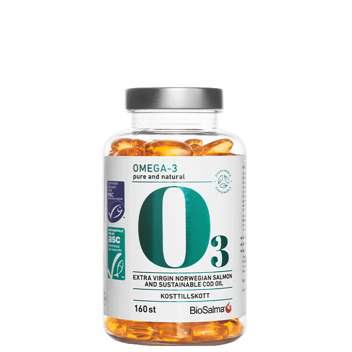 BioSalma Miljömärkt Omega-3 160 kapslar