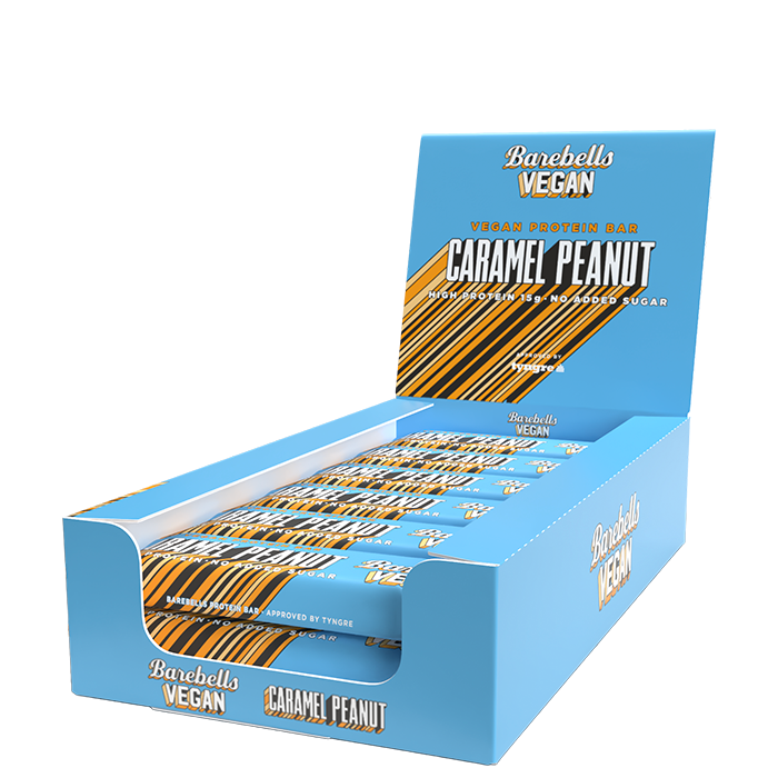 12 x Barebells Vegan Protein Bar,55 g,Peanut Caramel