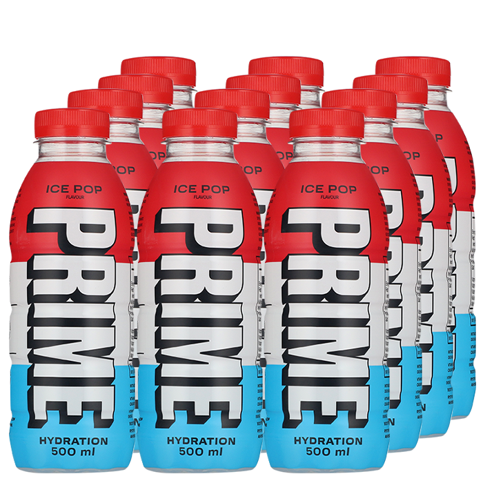 12 x Prime Hydration, 500 ml, Ice Pop