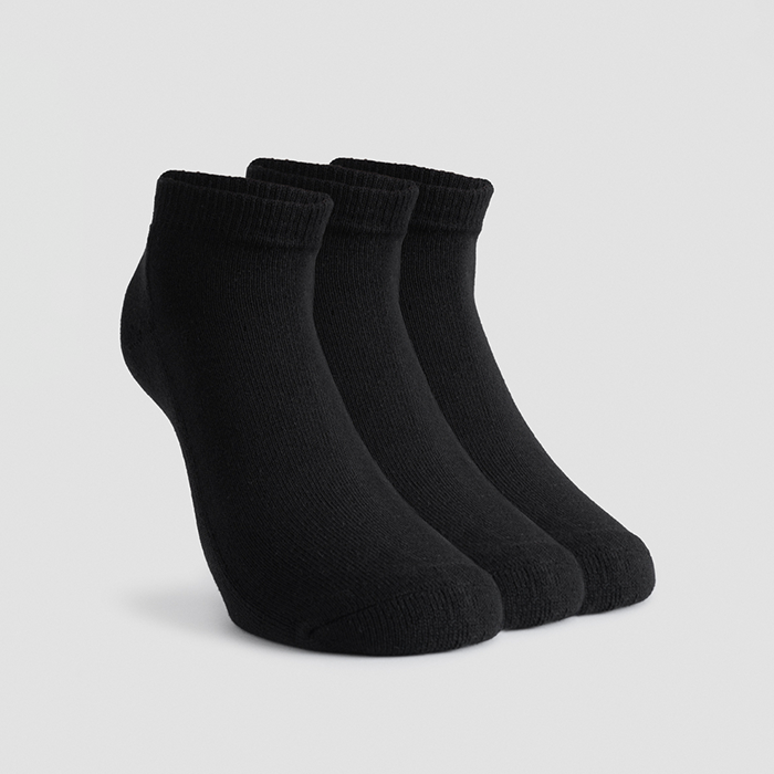 ICANIWILL 3-Pack Ankle Sock Black