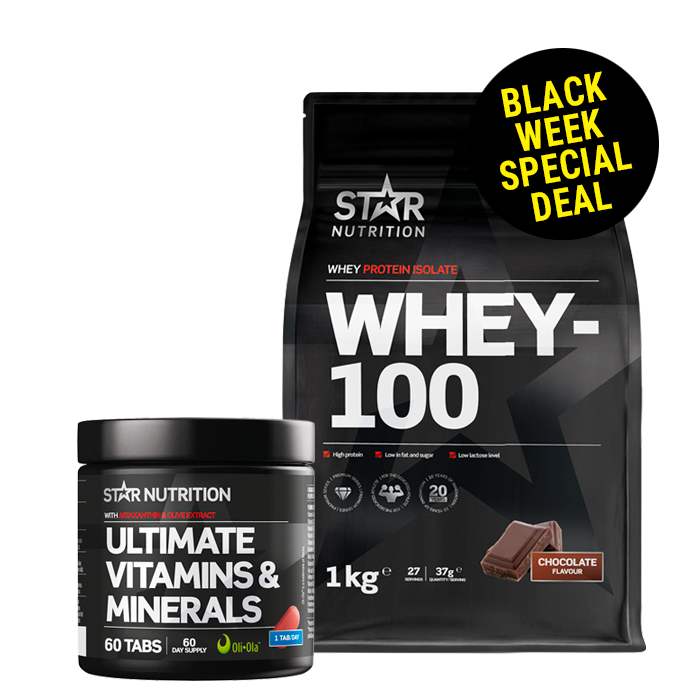 Whey-100, 1 kg + Ultimate Vitamins & Minerals, 60 tabs