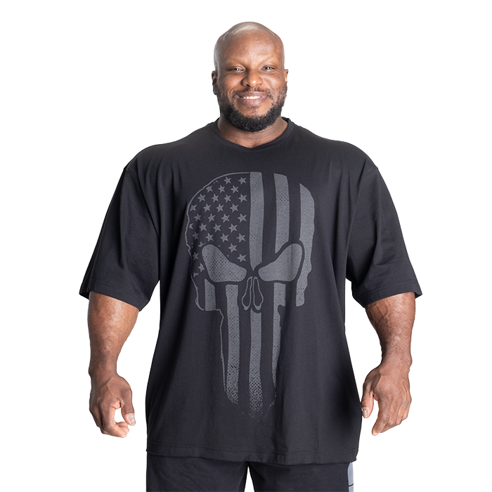 Skull Union Iron Tee,Black