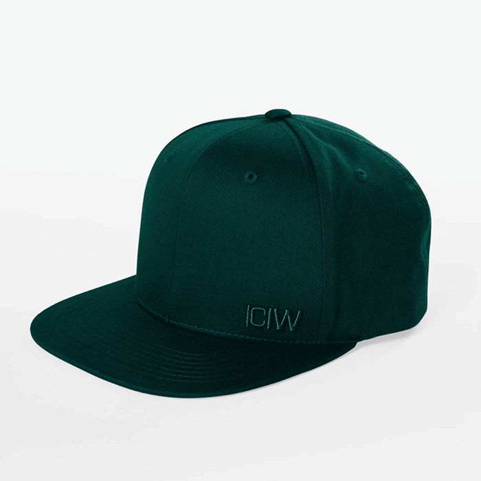 Clean Snapback Cap, Dark Green