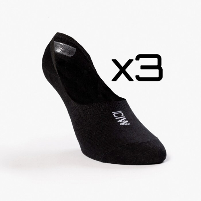 Invisible Unisex Socks 3-pack Black