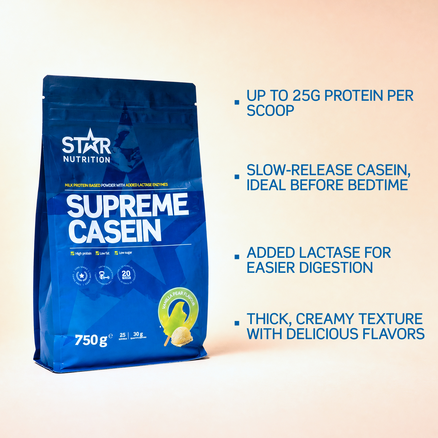 Supreme Kasein 750 g Vanilla Pear