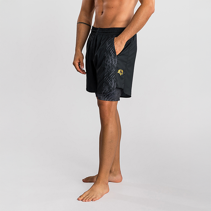 Venum X Chimaev Wild Borz Tr&auml;ningsshorts Svart Gr&aring;