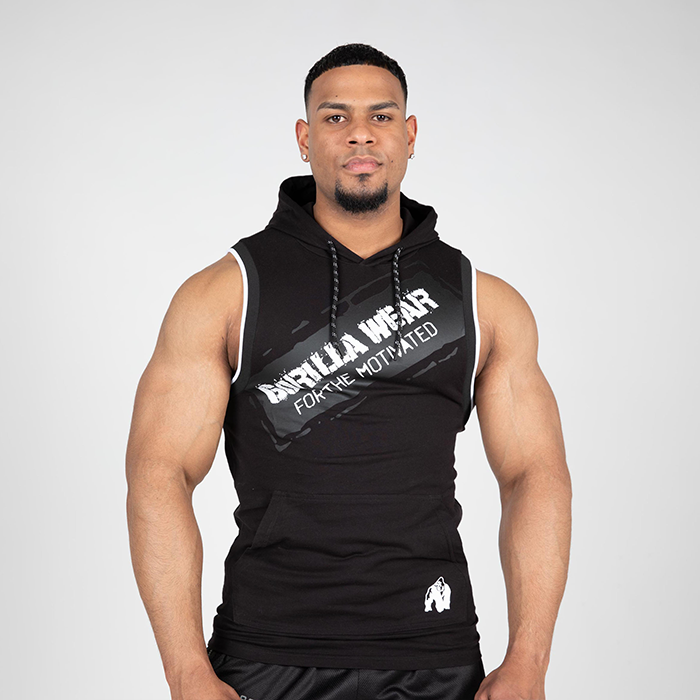 Loretto Hooded Tank Top,Black