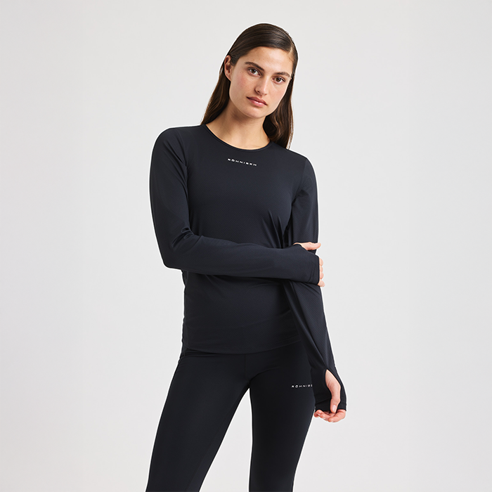 Jacquard Långärmad Svart