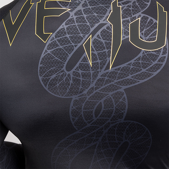 Serpenti Rashguard L&aring;ng &Auml;rm Svart Silver Guld