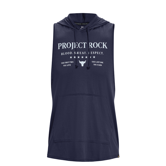 Project Rock Sleeveless Hoodie, Midnight Navy